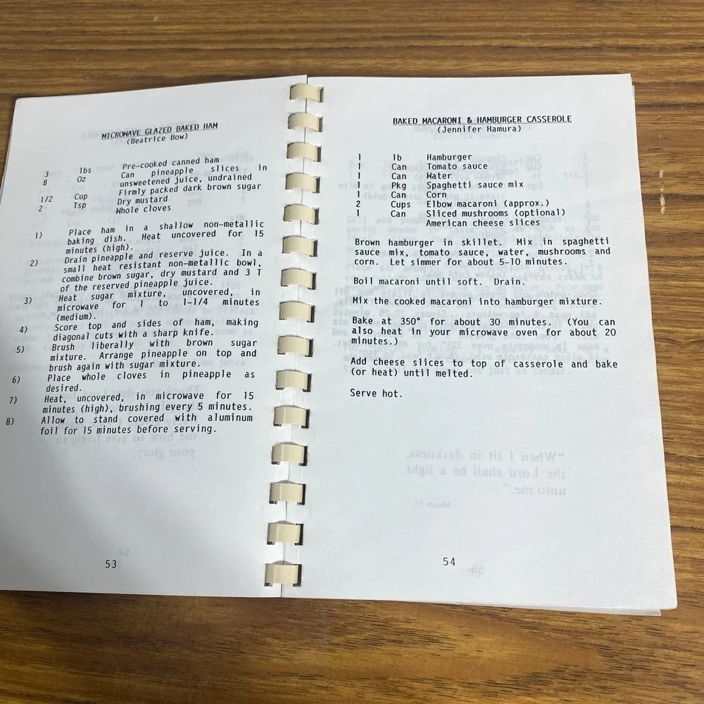 Nuuanu Baptist Church Family Classic Christian Cookbook Hawaii Recipes Ringbound